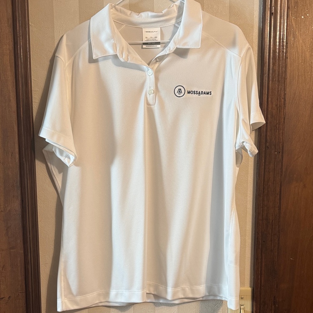 Nike MossAdams  White Short Sleeve Polo Shirt